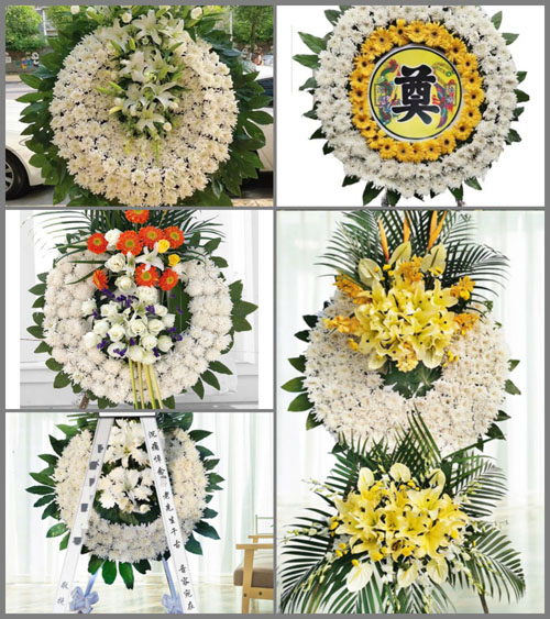 山东青岛胶州市营海街道前海庄村花圈速递